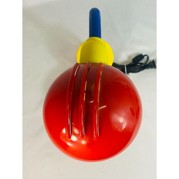 Vtg 1980s Postmodern Memphis Style Tricolor Plastic Desk Lamp Gooseneck - Picture 4 of 12